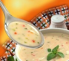 slimete frokostblandingssuppe for gastritt